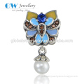 Multicolor Enamel Flower 925 Silver Charms With Pearl For Bracelet Making